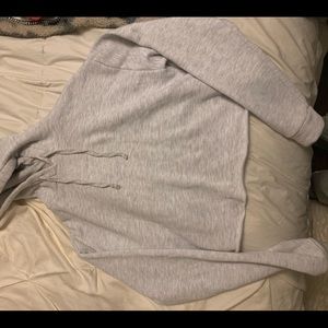 TOPSHOP cropped grey hoodie